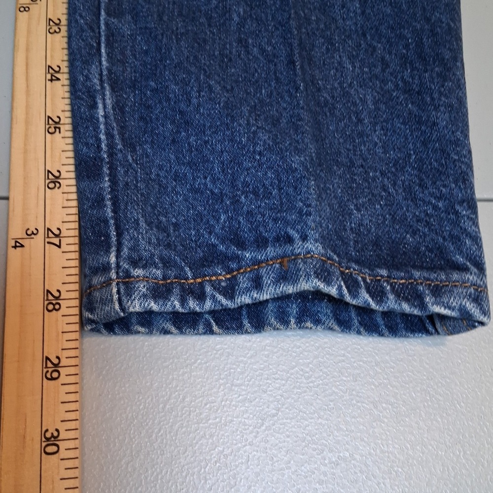 Vintage 90s Chic Jeans Juniors Size 15 Avg Dark Wash Rigid Denim High Rise USA - Picture 11 of 11